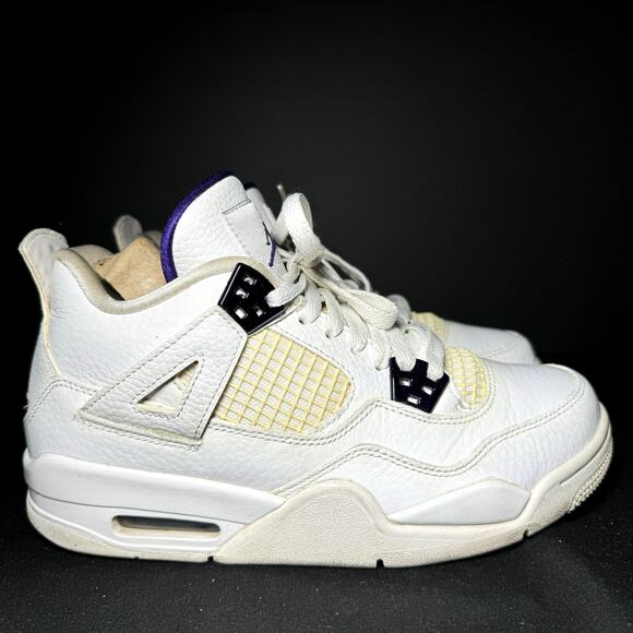 Size 6 - Nike Air Jordan 4 Retro GS Purple Metallic Men's Shoes